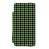 Grün-schwarzes Karomuster Incipio iPhone Geldbeutel-Hülle (Folio Vorderseite)