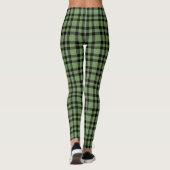 Grün-schwarzes Karomuster Leggings (Rückseite)
