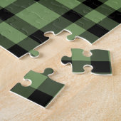 Grün-schwarzes Karomuster Puzzle (Seite)