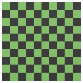 Grün-schwarzes Schachbrettmuster Stoff