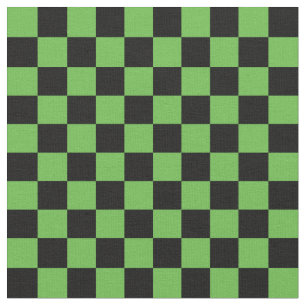 Grün-schwarzes Schachbrettmuster Stoff