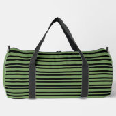 Grün-schwarzes Streifenmuster groß Duffle Bag (Vorderseite)