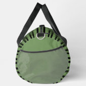 Grün-schwarzes Streifenmuster groß Duffle Bag (Rechts)