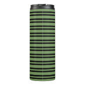 Grün-schwarzes Streifenmuster Thermosbecher (Rückseite)