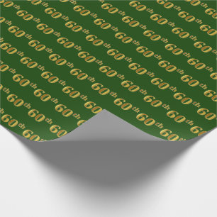 Grün, (sechzigstes) Ereignis des Imitat-Gold60. Geschenkpapier