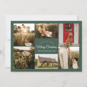Grün sehr frohe Weihnachten Sechs FotoCollage (Vorderseite)