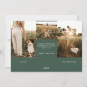 Grün sehr frohe Weihnachten Vier Foto Horizontal (Rückseite)