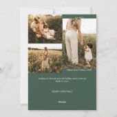 Grün sehr frohe Weihnachten Vier Foto Vertikal (Rückseite)