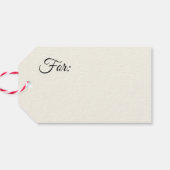 Grün sehr frohe Weihnachtsbaum Familienname Geschenkanhänger (Rückseite Horizontal)