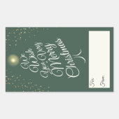 Grün sehr frohe Weihnachtsbaumgeschenk für Rechteckiger Aufkleber (Vorderseite)