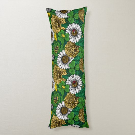 Grün Seitenschläferkissen (Rückseite (Vertikal))