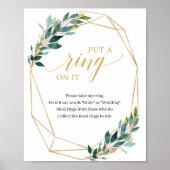 Grün Setzen Sie einen Ring auf sein Spielzeichen f Poster (Vorne)