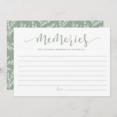 Grün Skriptfavoriten Erinnerung an die Braut Hinweiskarte (Vorne/Hinten)