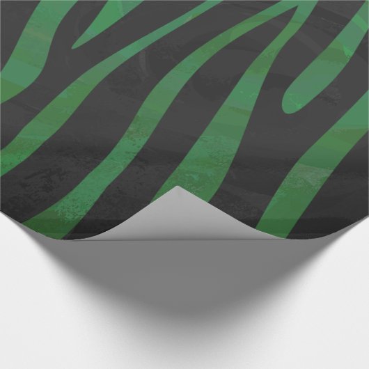 grün, smaragdgrün, kelly+grün, zebras, muster geschenkpapier (Ecke)