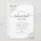 Grün-staubblauer Probe Einladung (Vorderseite)