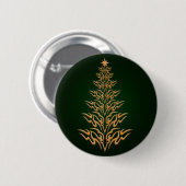 Grün-Stilftiger Weihnachtsbaum-Button Button (Vorne & Hinten)