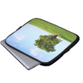 Grün, Stoff, Laptopschutzhülle (Vorne Knopf)