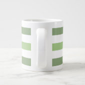 Grün Stripes horizontale riesige Tasse (Rückseite)