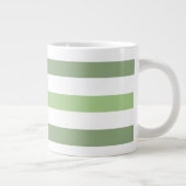 Grün Stripes horizontale riesige Tasse (Rechts)