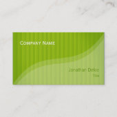 Grün Stripes | nobles elegantes berufliches Visitenkarte (Vorderseite)