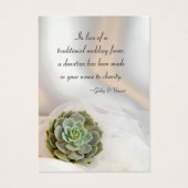 Grün-Sukkulent an den Favoriten der White Wedding (Vorderseite)