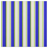 Grün, Tan, Beige, Blau und Schwarz Stoff (Muster)