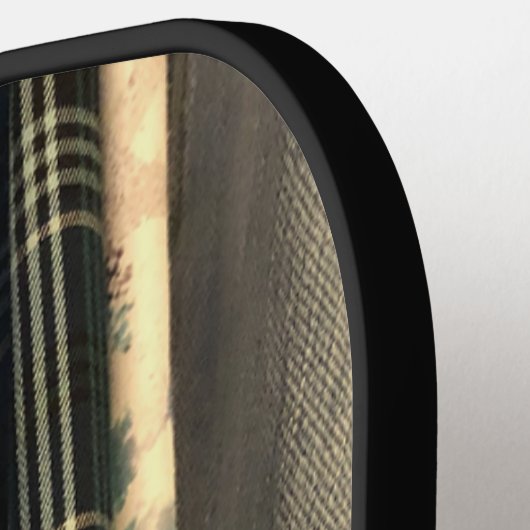 Grün, Tan druckt eines der typischen Paddelpaddel Pickleball Schläger (Linke Seite)