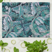 Grün & Teal Morris Blätter Geschirrtuch (Gefaltet)