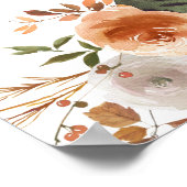 Grün & Terra Cotta Floral Willkommen Poster (Ecke)