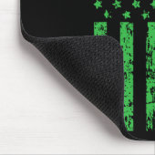 Grün tragen für meine Brustkrebserkrankung Mousepad (Ecke)