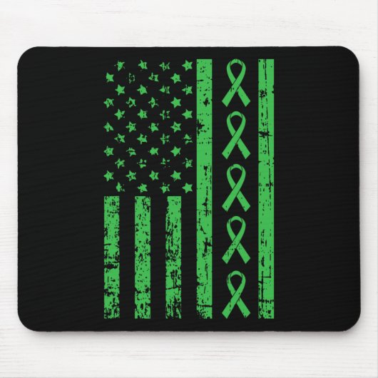 Grün tragen für meine Brustkrebserkrankung Mousepad (Vorne)
