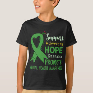 Grün tragen Unterstützergruppe für psychische Gesu T-Shirt