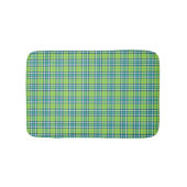 Grün, Türkis und Weiß Kariert Badematte (Vorderseite)