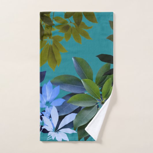 Grün u. Blau verlässt Kunst-Badezimmer-Tuch-Set Badhandtuch Set (Handtuch)