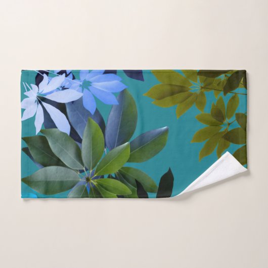 Grün u. Blau verlässt Kunst-Badezimmer-Tuch-Set Badhandtuch Set (Handtuch)