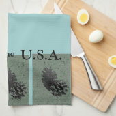 Grün u. gemacht in den USA Handtuch (Viertel Falte)