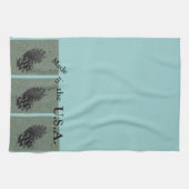 Grün u. gemacht in den USA Handtuch (Horizontal)