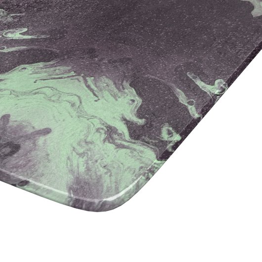 Grün-u. Holzkohlen-Marmornatürliche Steinnatur Schneidebrett (Ecke)
