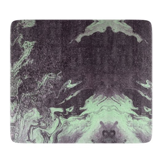 Grün-u. Holzkohlen-Marmornatürliche Steinnatur Schneidebrett (Vorderseite)