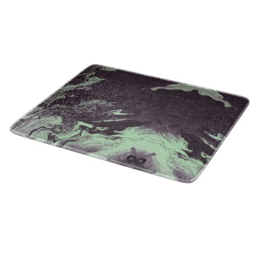 Grün-u. Holzkohlen-Marmornatürliche Steinnatur Schneidebrett (Ecke)