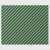 Grün u. Weiß Stripes Packpapier (Flach)