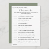 Grün über oder unter Brautparty Ankündigung (Vorne/Hinten)