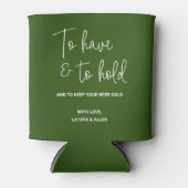 Grün, um eine kalte Hochzeit Behalten und zu halte Dosenkühler (Vorderseite)