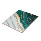 Grün um Mitternacht, Türkis und Goldfarben Fliese (Seite)