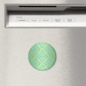 Grün und Aquamariner Extravaganter Damast Magnet (In Situ (Geschirrspüler))