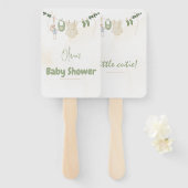 Grün und Beige Dusche für ein zartes Wasserfarbenw Fächer (Vorne und Hinten)