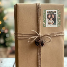 Grün und Beige Folk Art Weihnachts-Foto