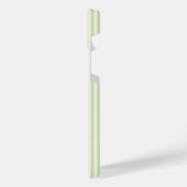 Grün und beige fünf Streifen iPhone 14 plus Gehäus Hülle (Linke Seite)