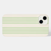 Grün und beige fünf Streifen iPhone 14 plus Gehäus Hülle (Rückseite (Horizontal))