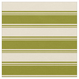 Grün und Beige Linde/Streifenmuster Stoff